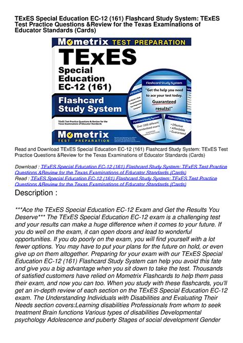 texes special education exam pdf